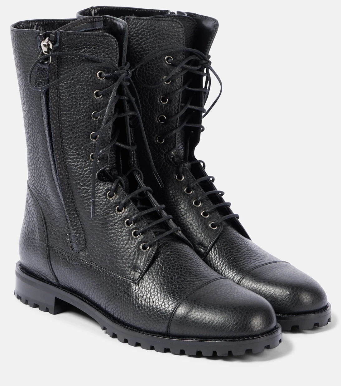 Manolo Blahnik - Lugata leather lace-up boots