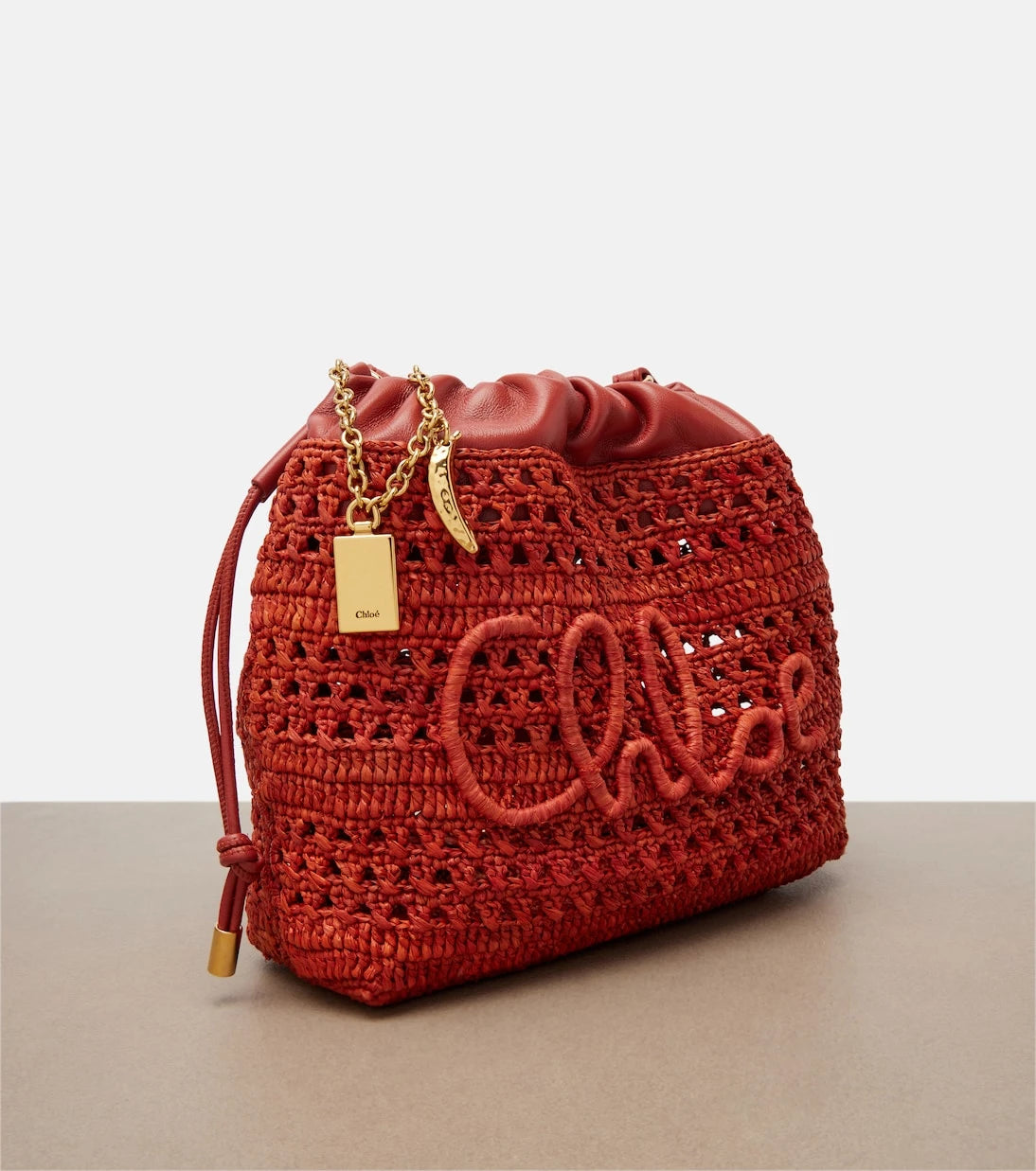 Chloé - Summer Banana Mini raffia shoulder bag