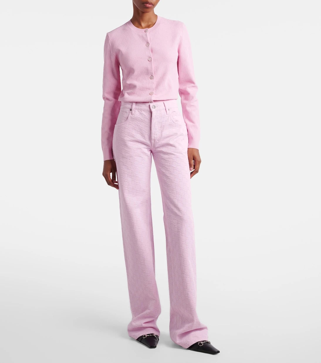 Gucci - جينز مستقيم بجاكار GG