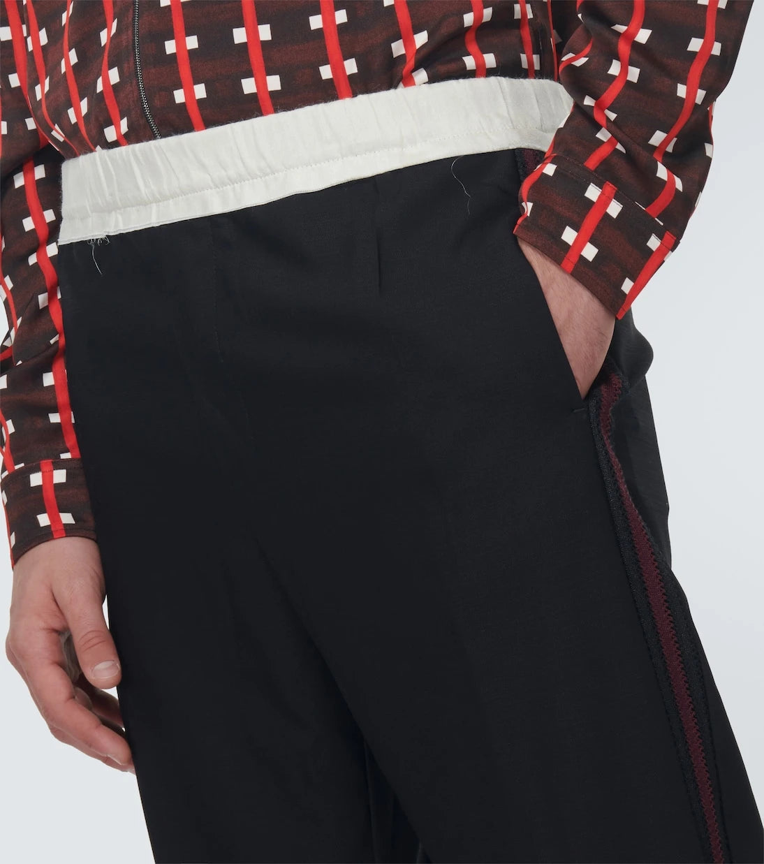Wales Bonner - Silk-trimmed wool pants