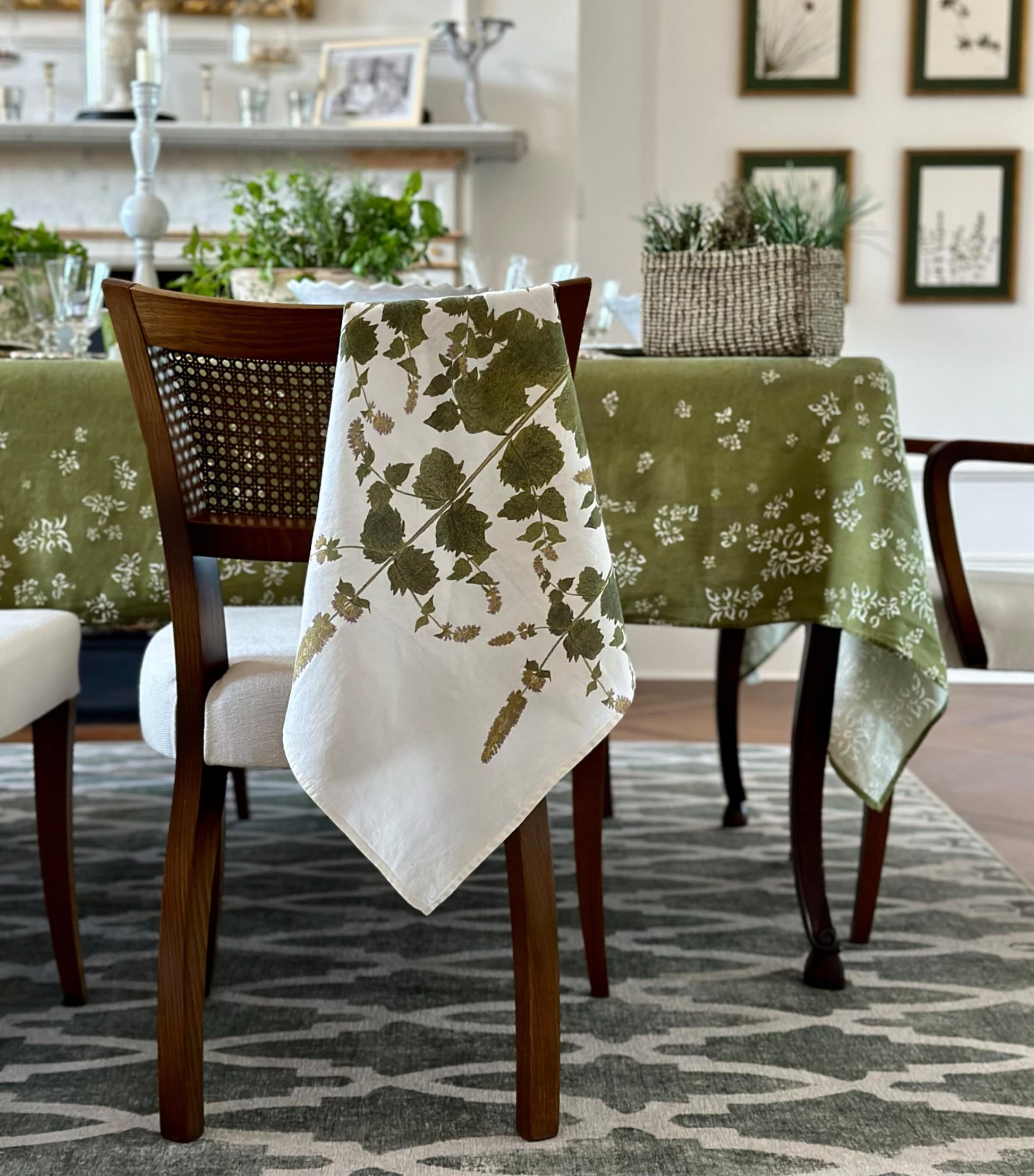 Summerill & Bishop Set of 6 Linen Tisane Herb Garden Napkins (50cm x 50cm)