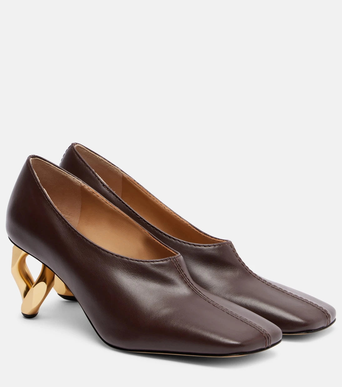 JW Anderson - Chain 75 leather pumps