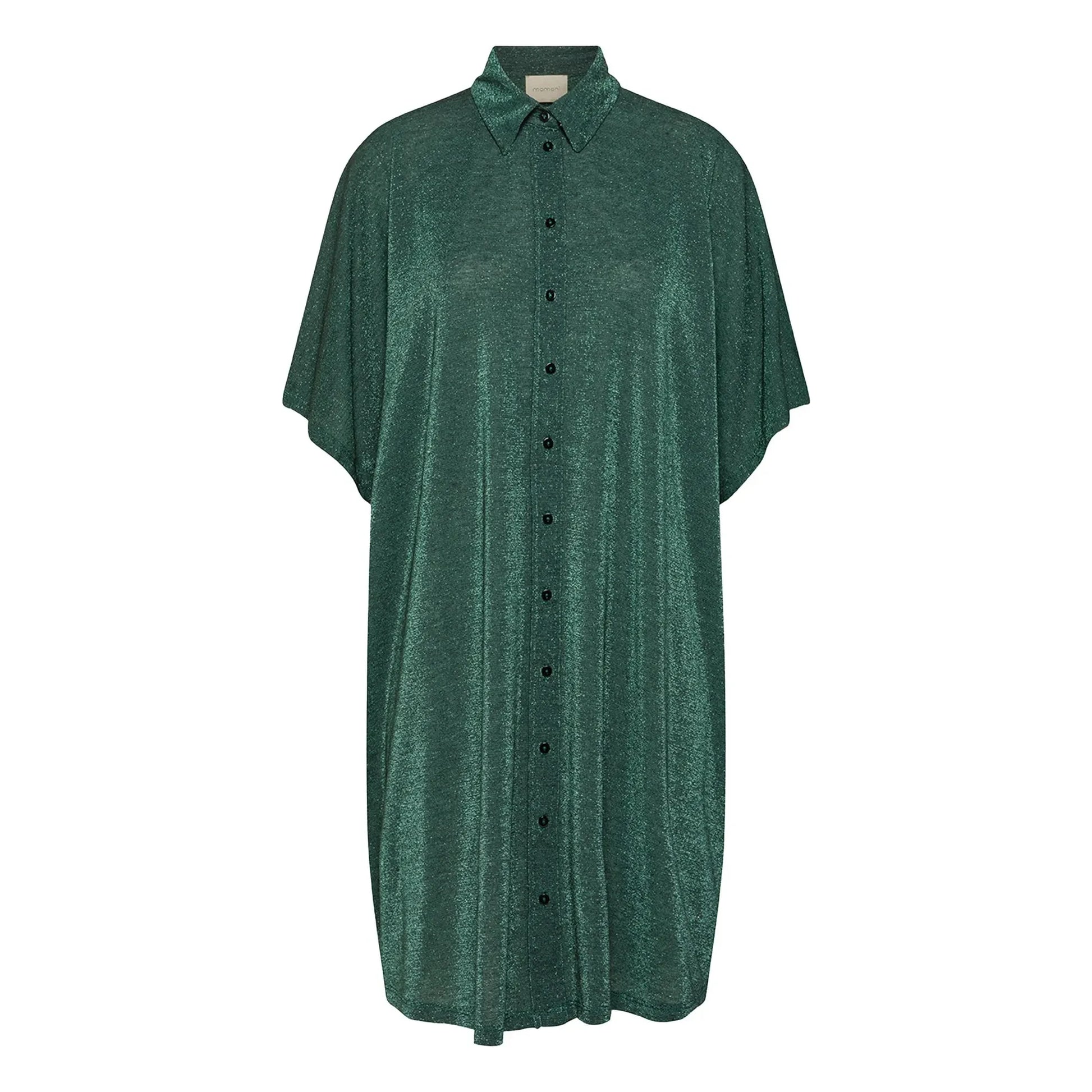 Momoni - Asado Metallic Dress | Green