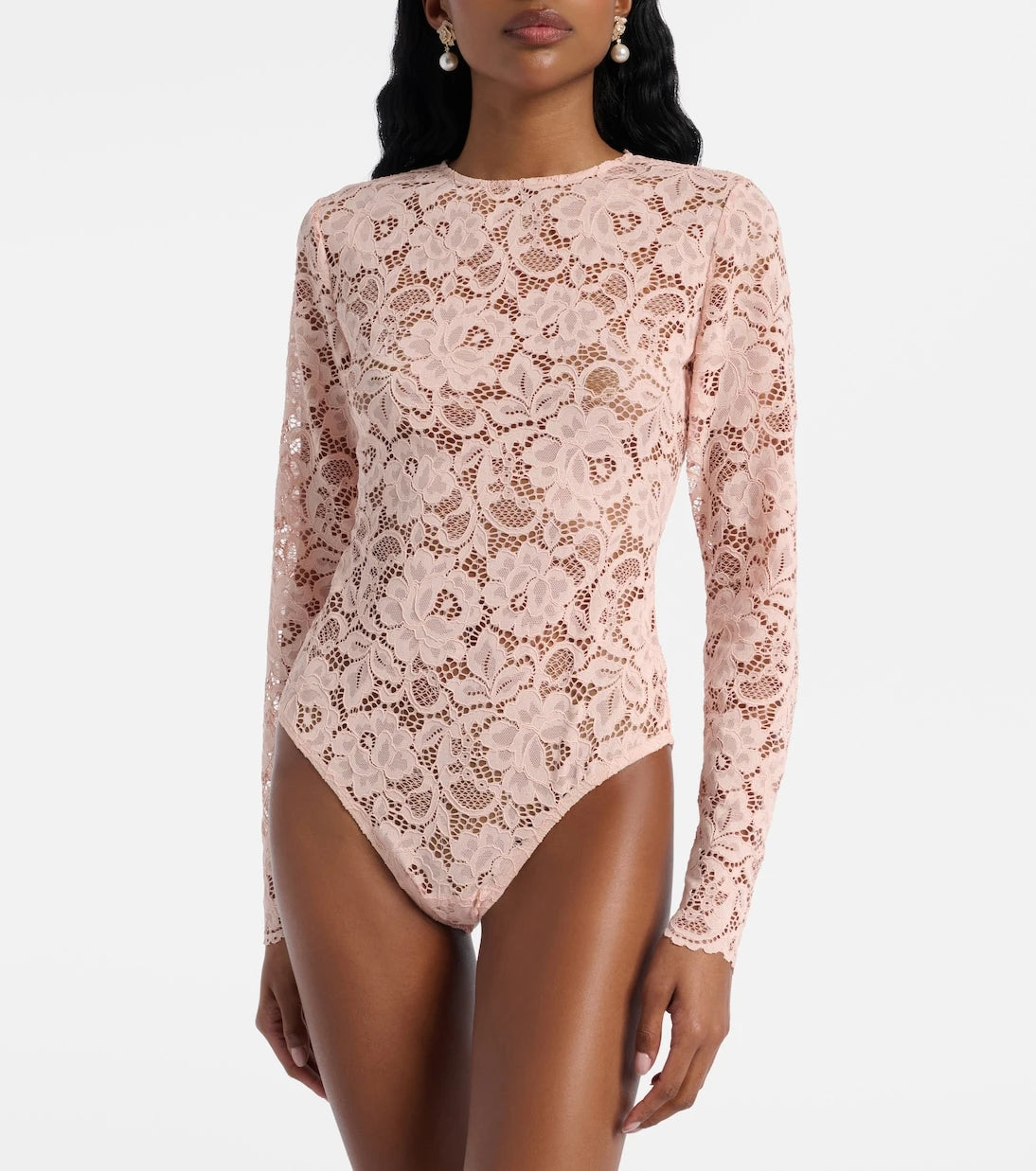 Self-Portrait - Floral lace bodysuit