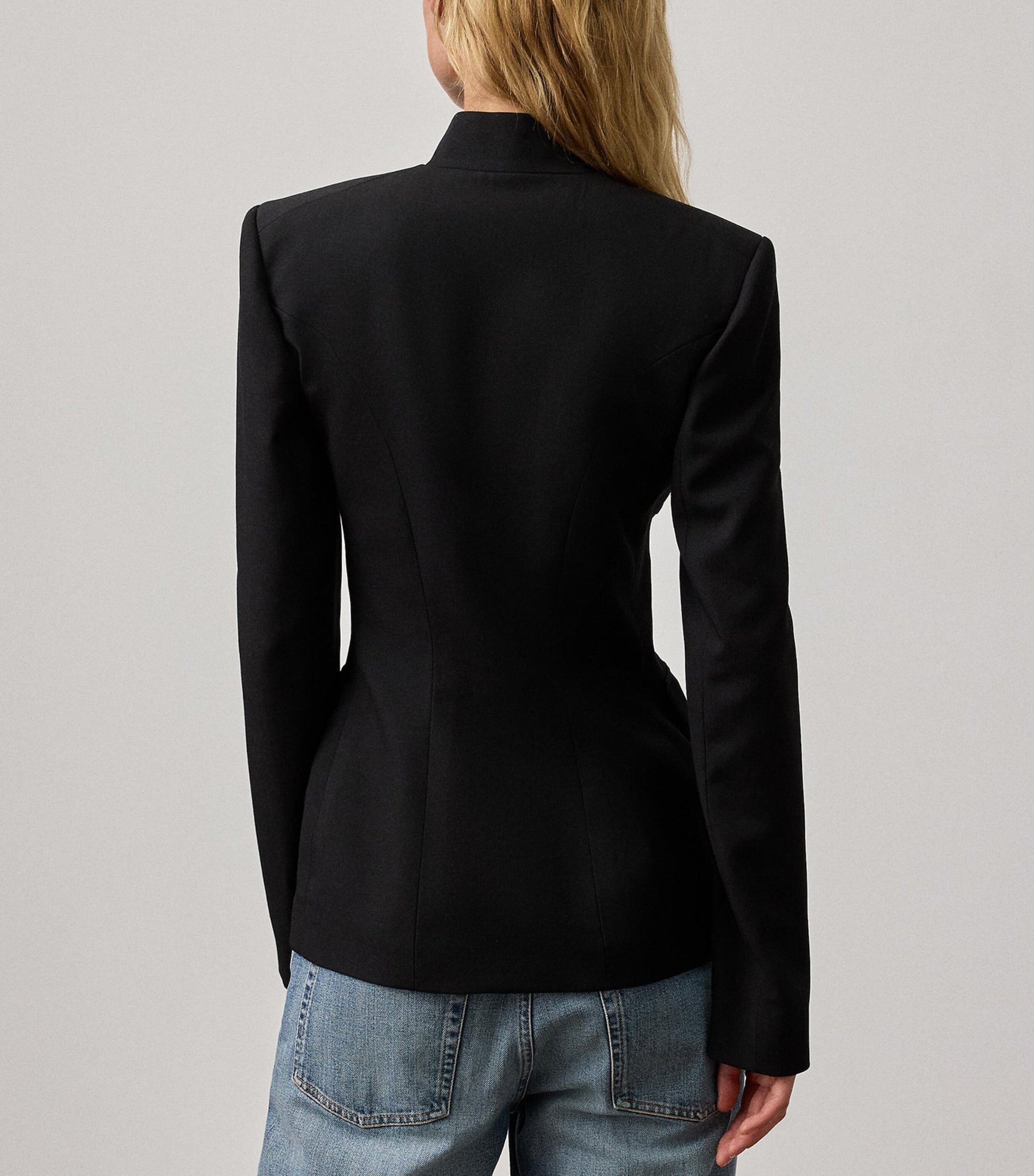 Ralph Lauren Collection Black Wool Grain de Poudre Eliza Jacket