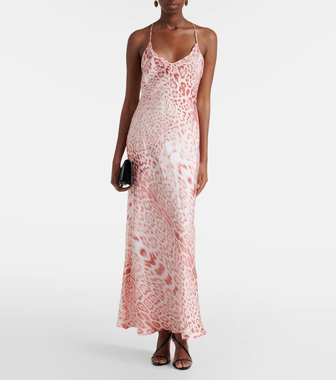 Roberto Cavalli - Leopard-print silk satin dress