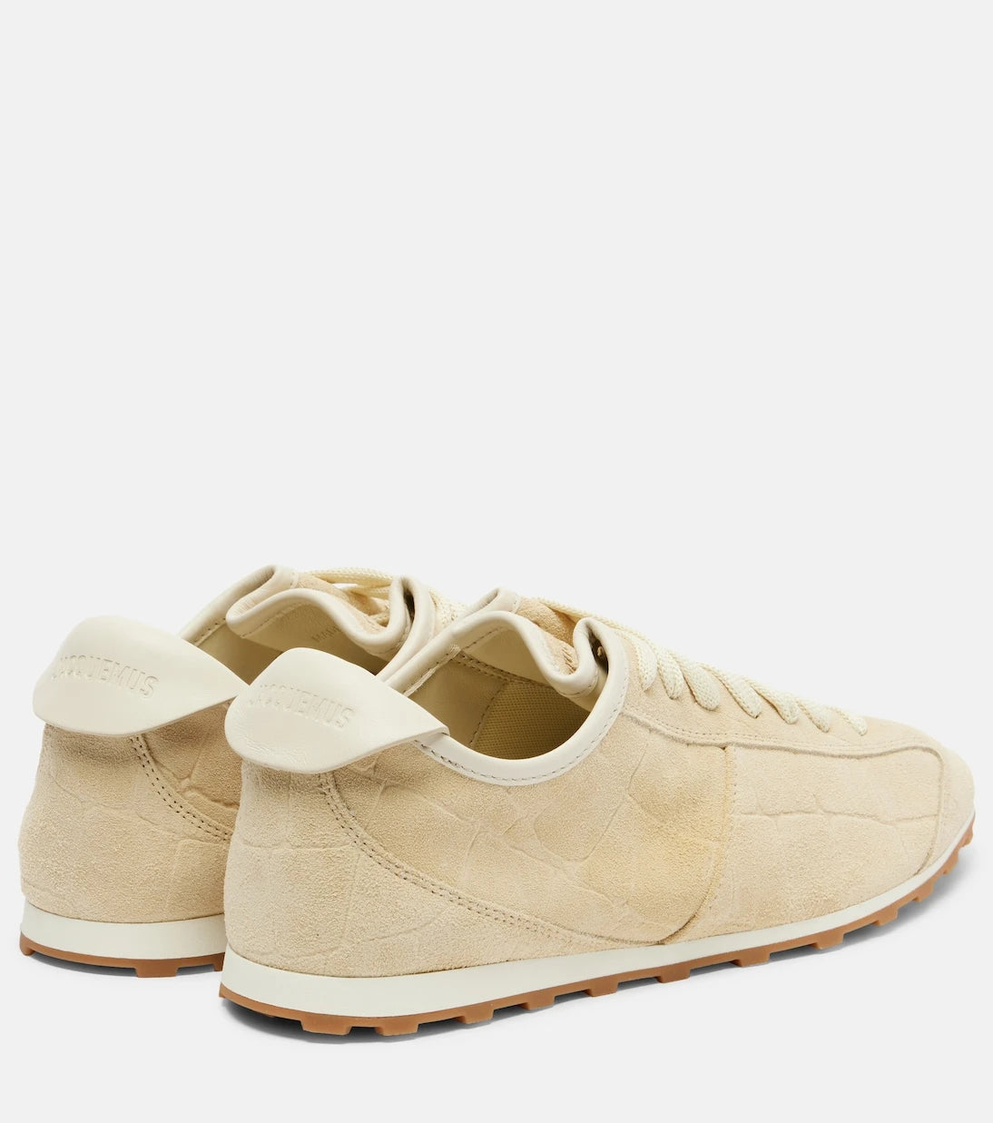 Jacquemus - Tennis croc-effect suede sneakers