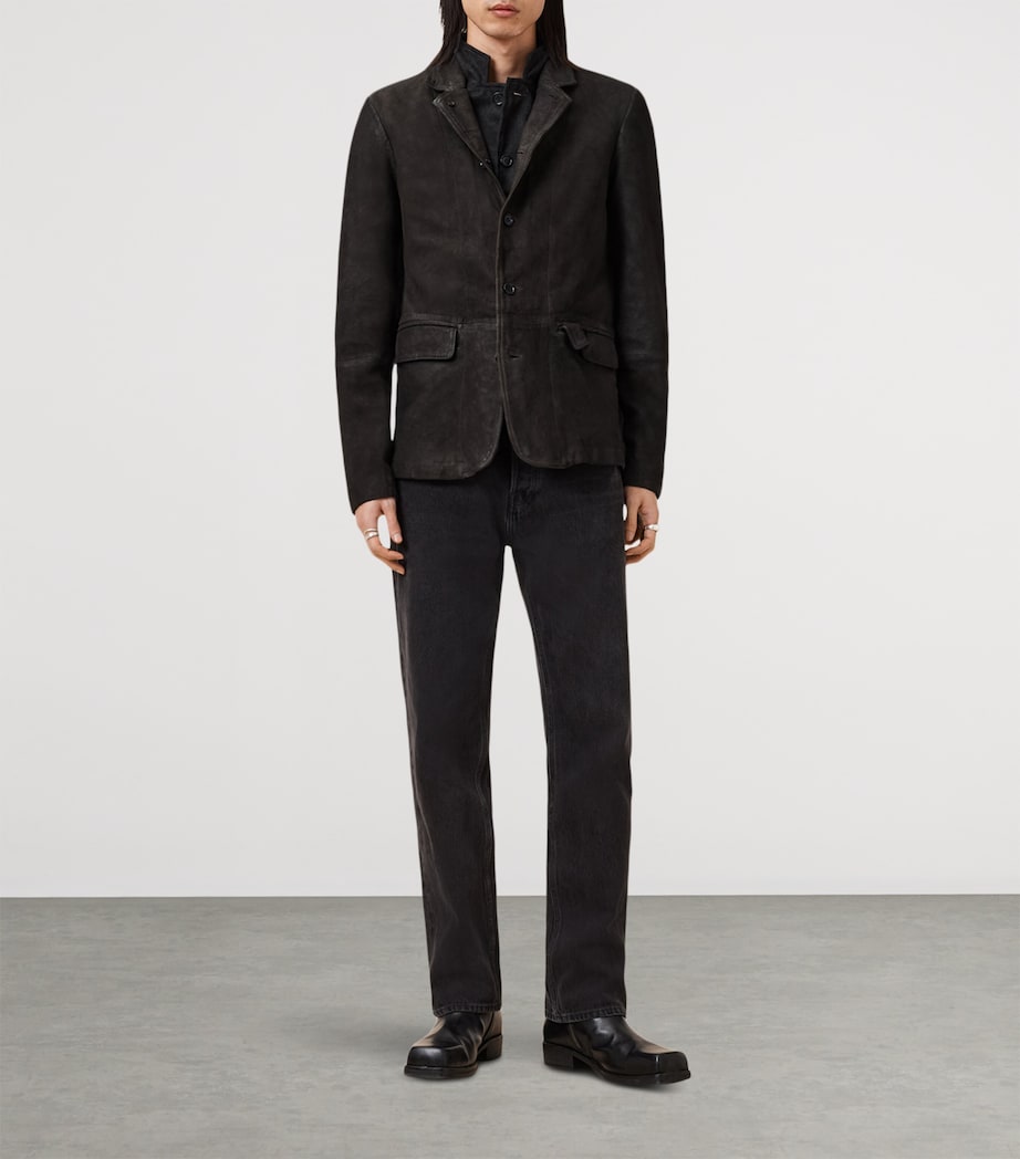 Leather Survey Blazer ANTHRACITE GREY