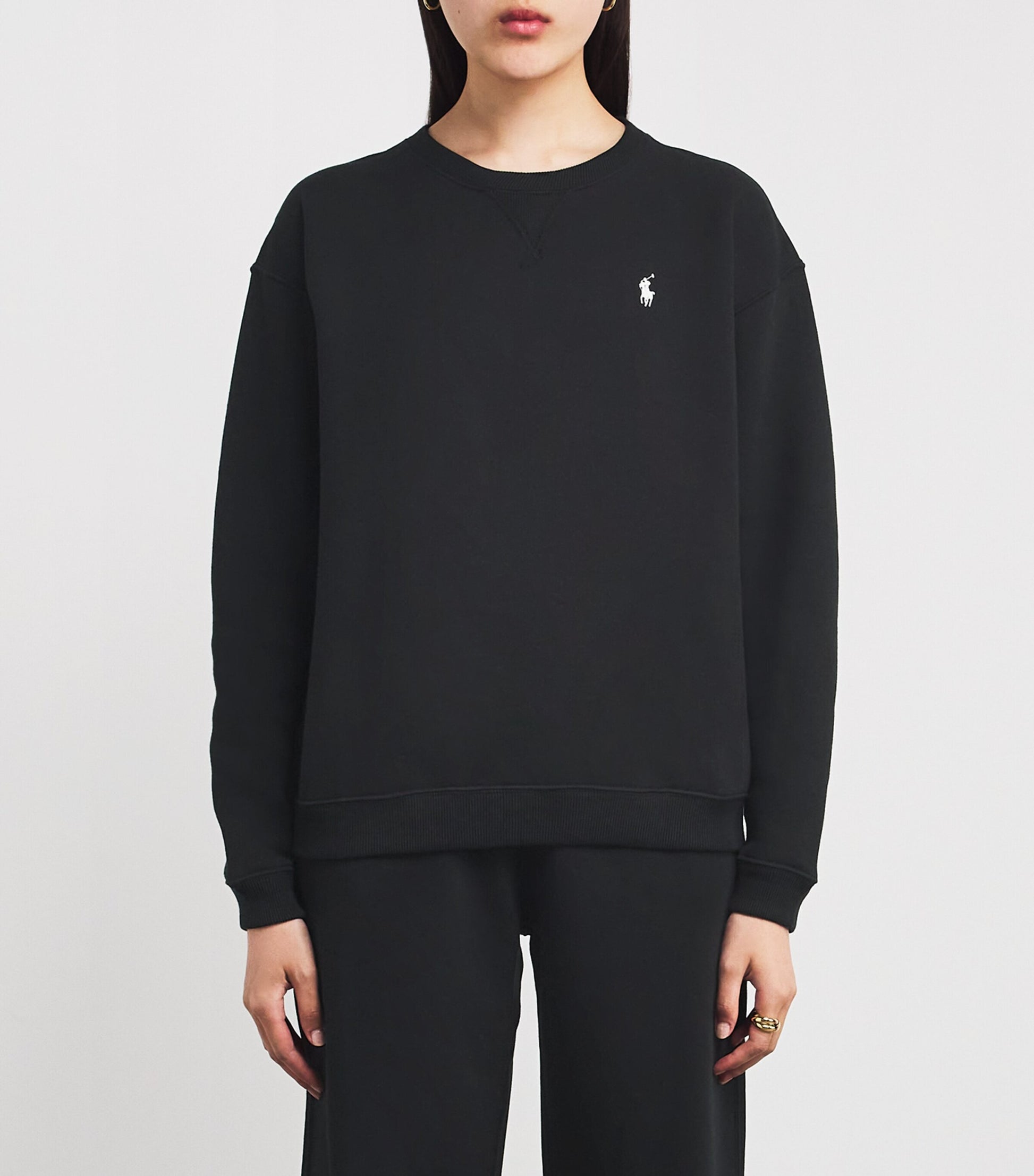 Fleece Polo Pony Sweatshirt POLO BLACK