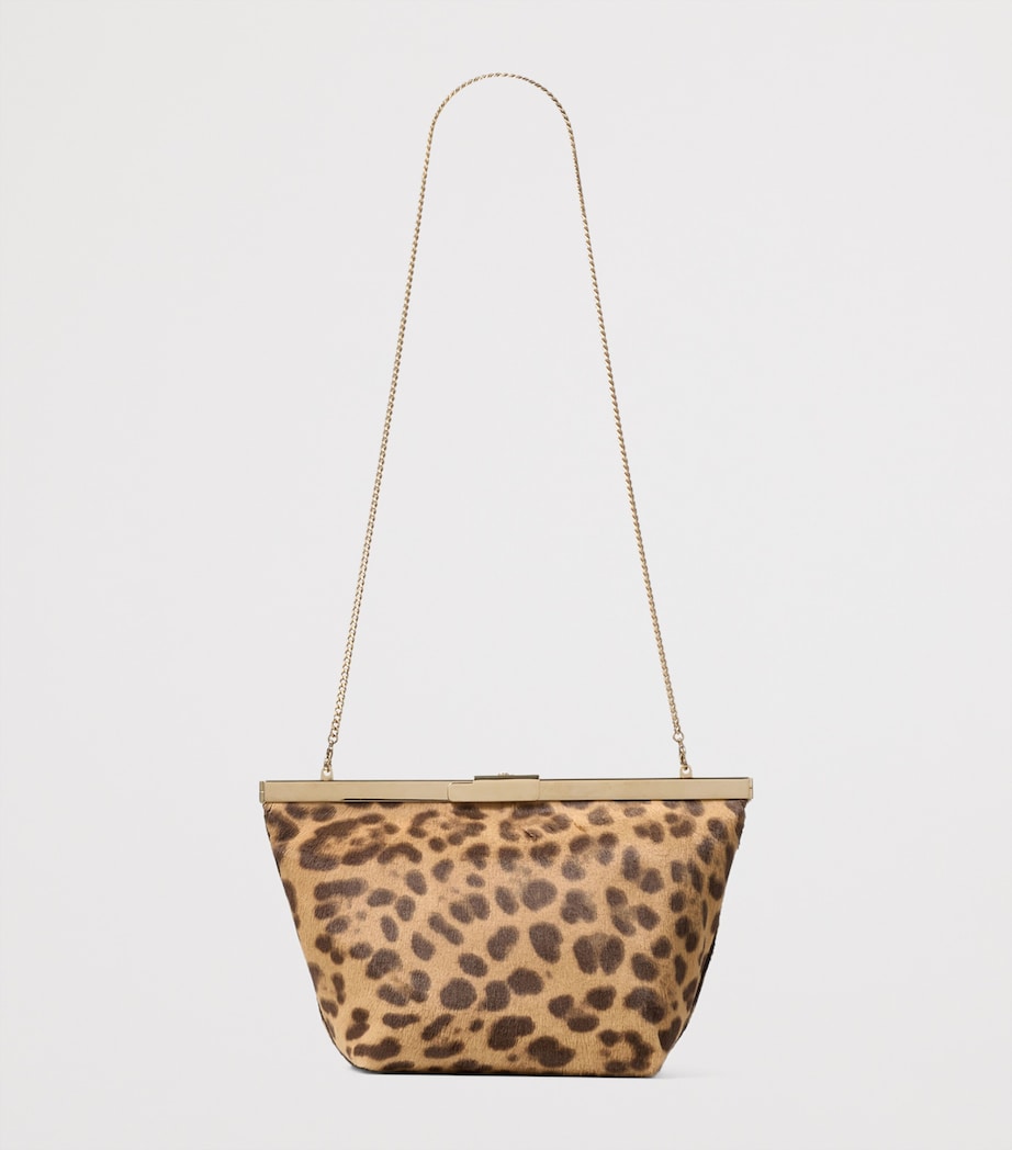 Jimmy Choo Leopard Print Ganache Clutch Bag