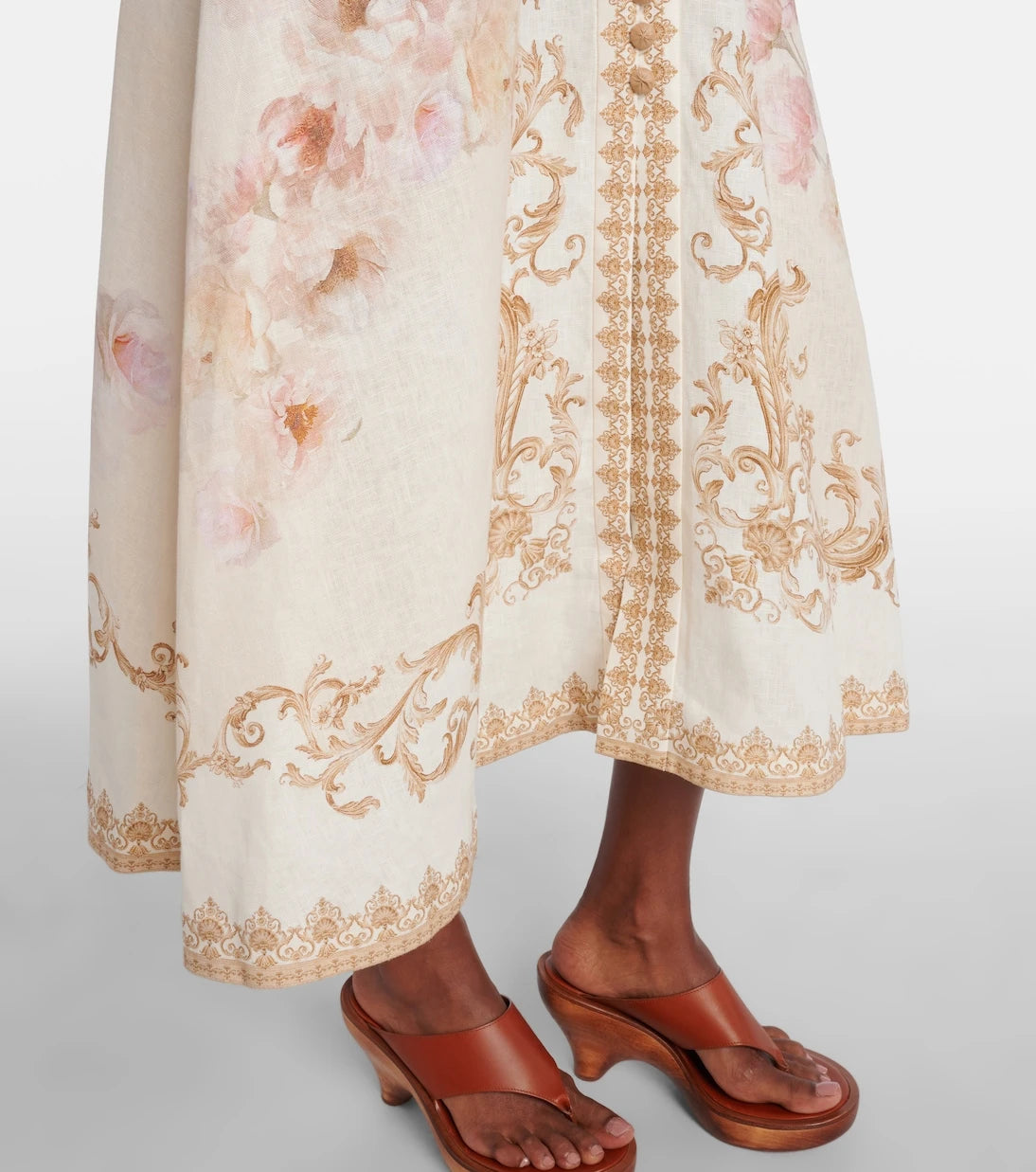 Zimmermann - Hypnotic printed linen shirt dress