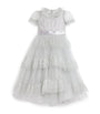 Jenny Packham Kids Silver Tulle Teardrop Dress (6-12 Years)