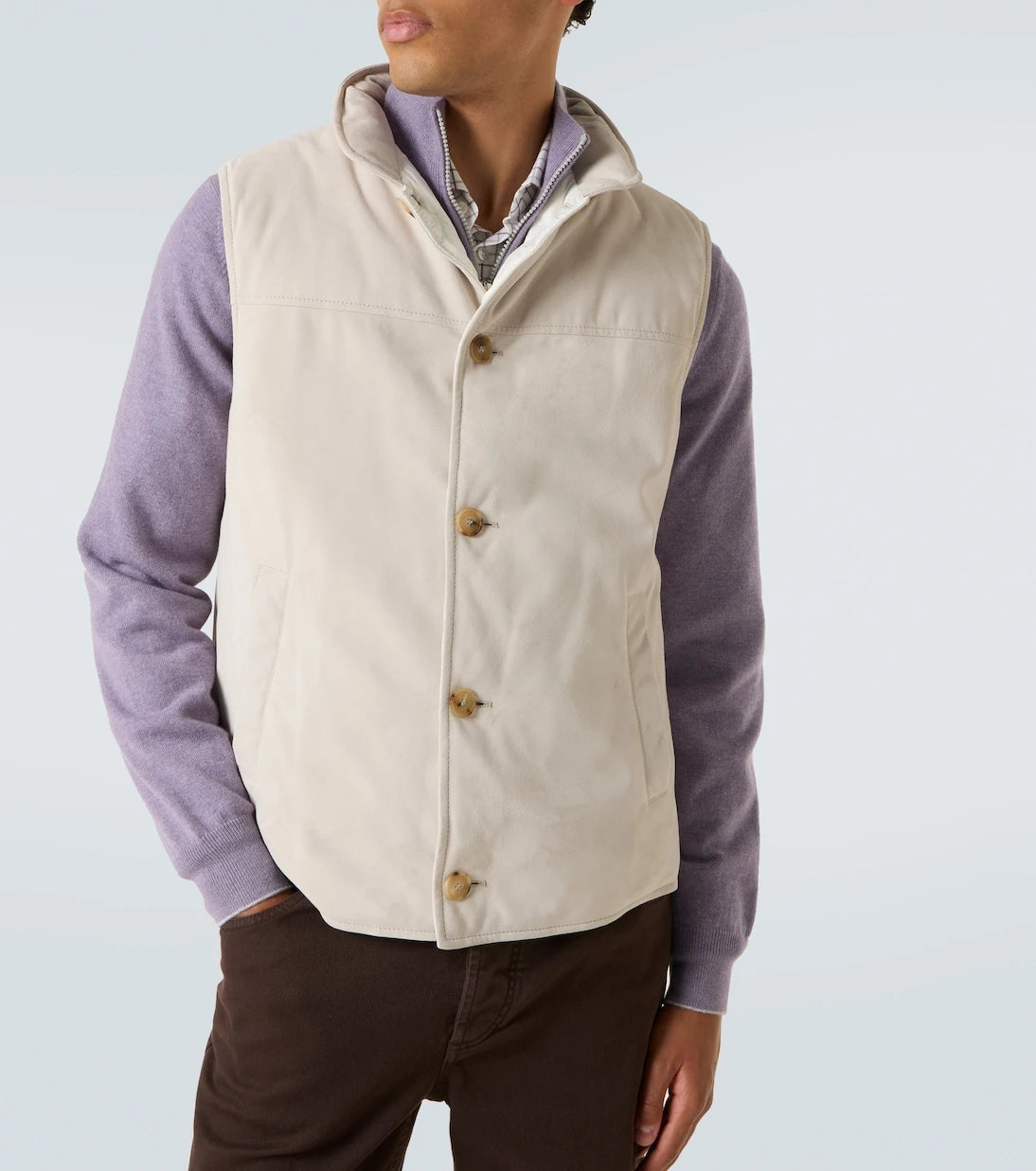Brunello Cucinelli - Suede down vest