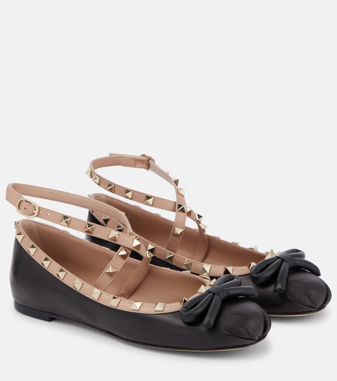 Valentino Garavani - Rockstud leather ballet flats