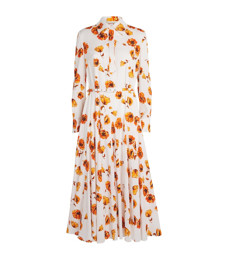 Emilia Wickstead Multi Floral Marione Midi Shirt Dress