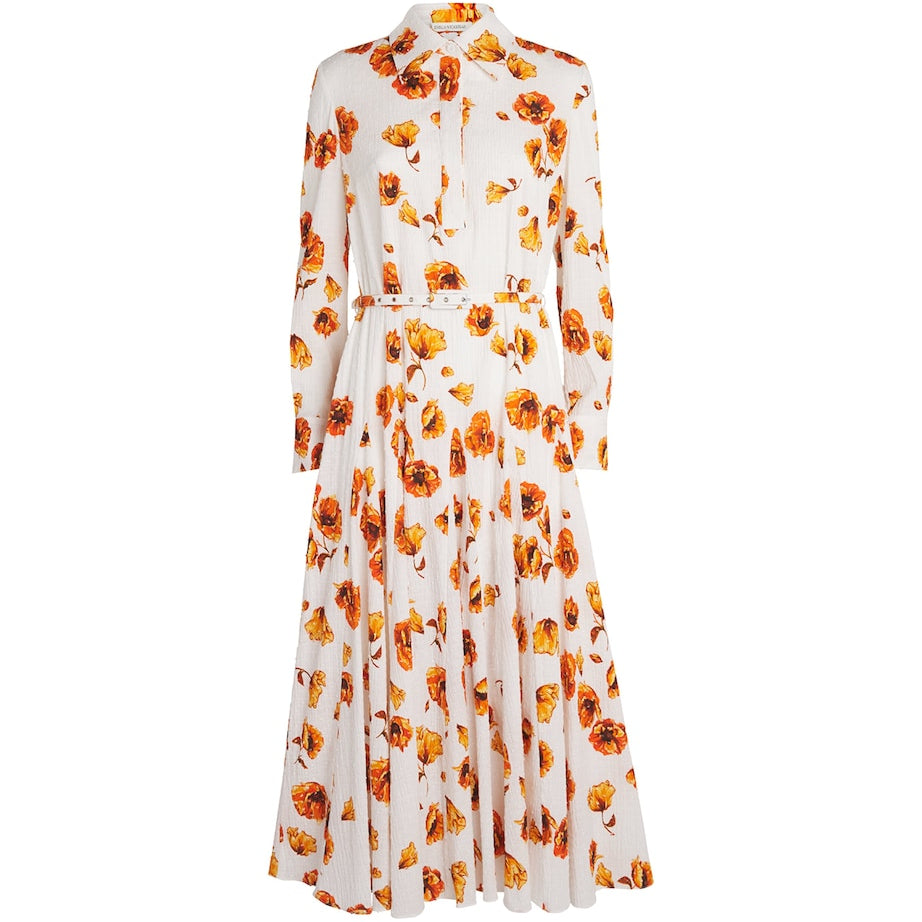 Emilia Wickstead Multi Floral Marione Midi Shirt Dress