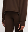 Brown Jersey Half-Zip Sian Sweatshirt