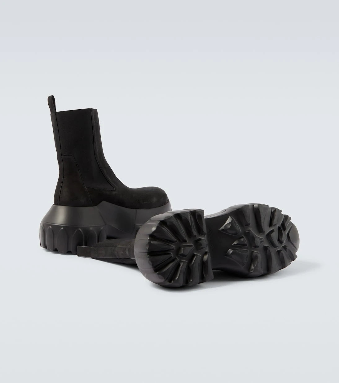 Rick Owens - Beatle Mega Tractors leather Chelsea boots
