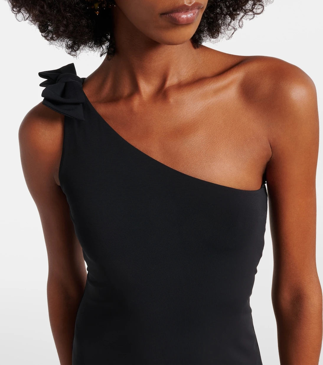 Eres - Miss bow-detail one-shoulder maxi dress