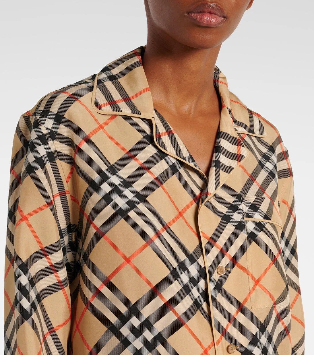 Burberry - Knitted silk top