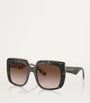 Dolce & Gabbana Brown Acetate Square Sunglasses