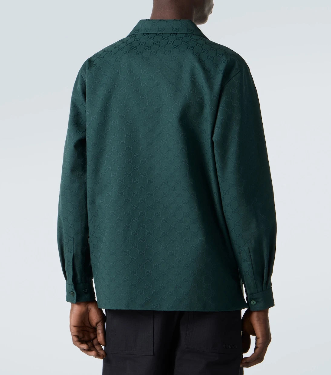 Gucci - قميص من قماش الكانفاس المخلوط بالقطن GG