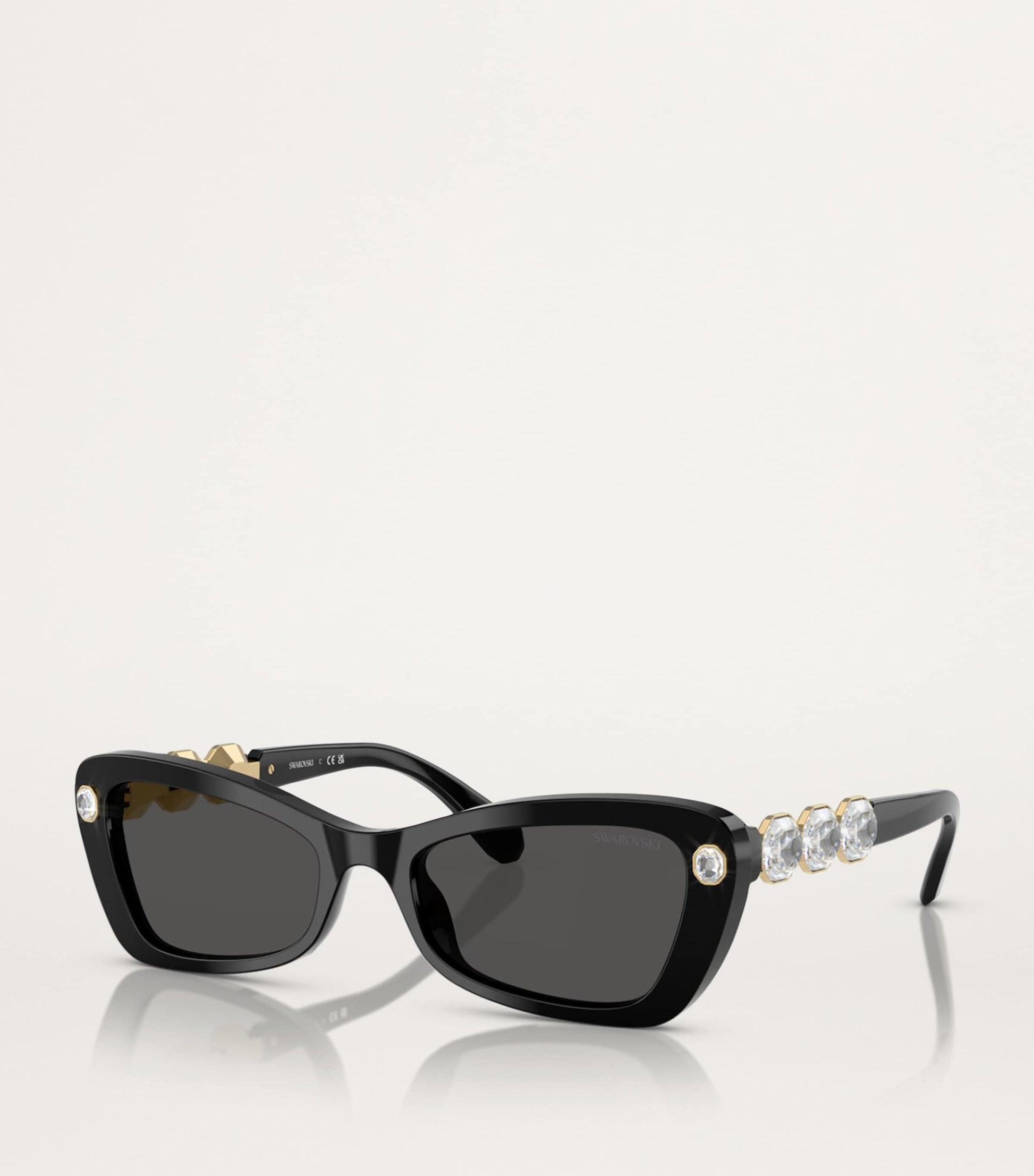 Swarovski Black Acetate SK6033 Sunglasses