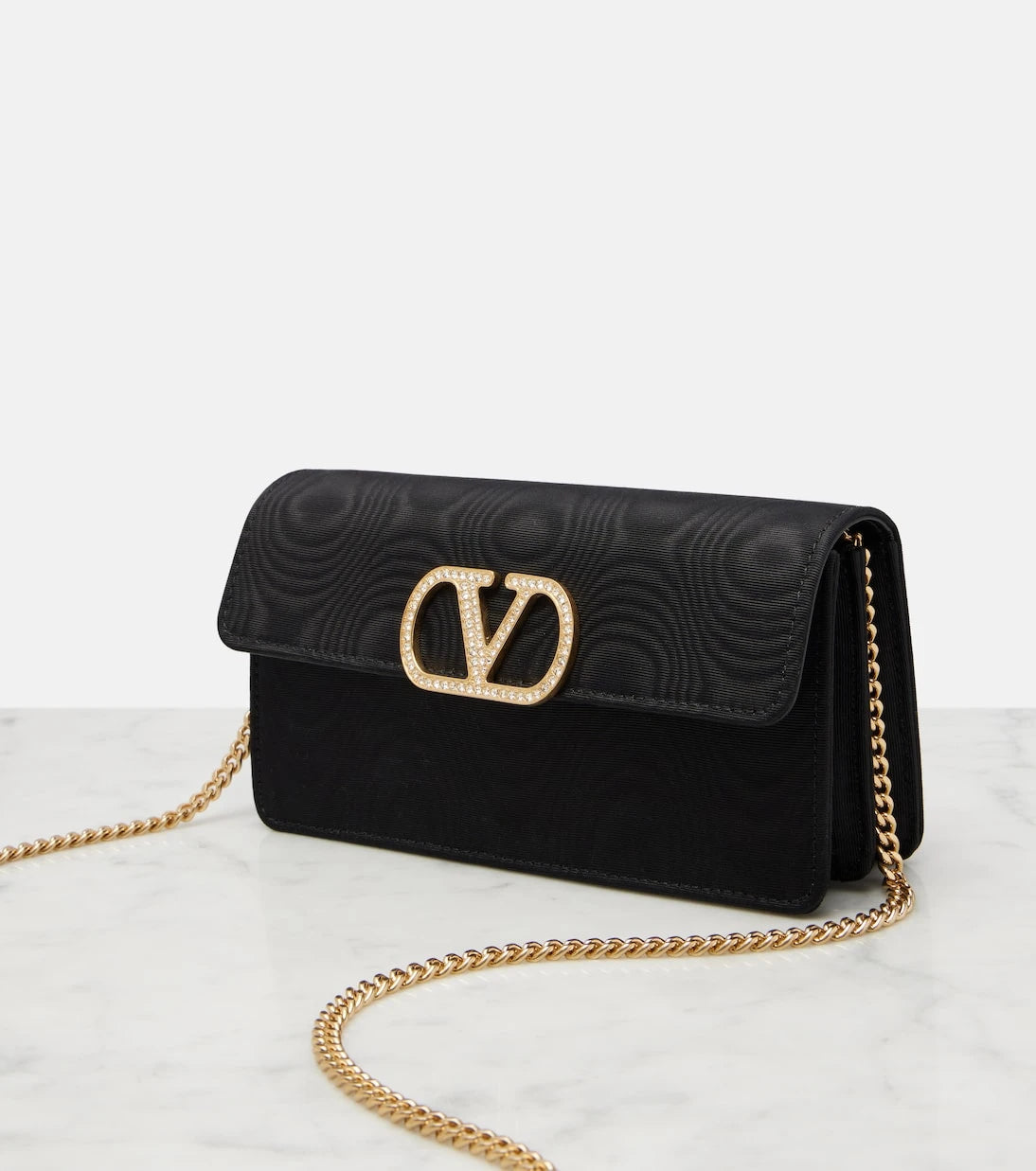 Valentino Garavani - VLogo Mini moire clutch
