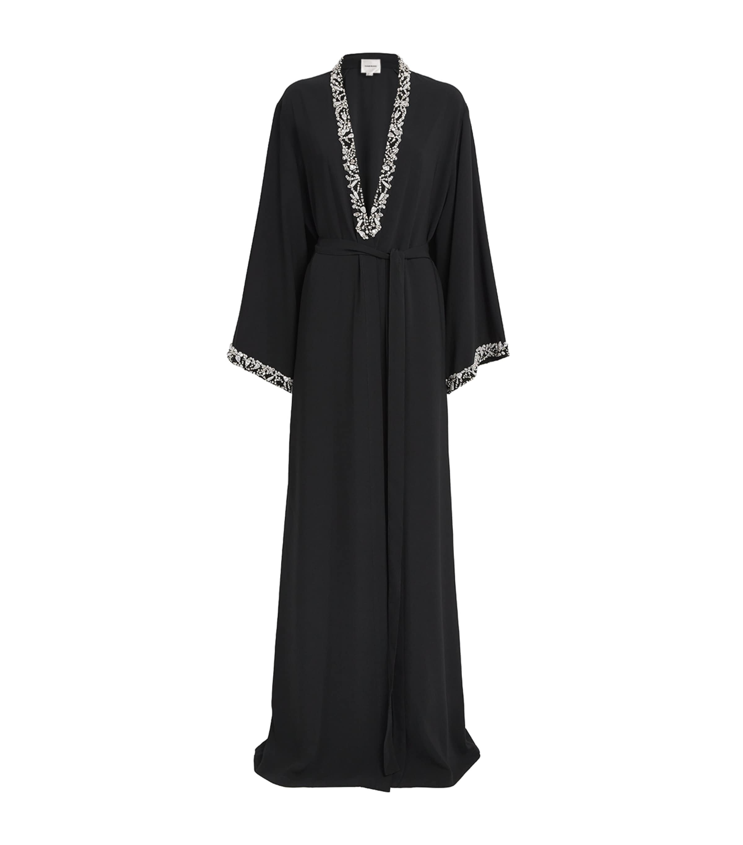 Zuhair Murad Black Pearl-Embellished Robe