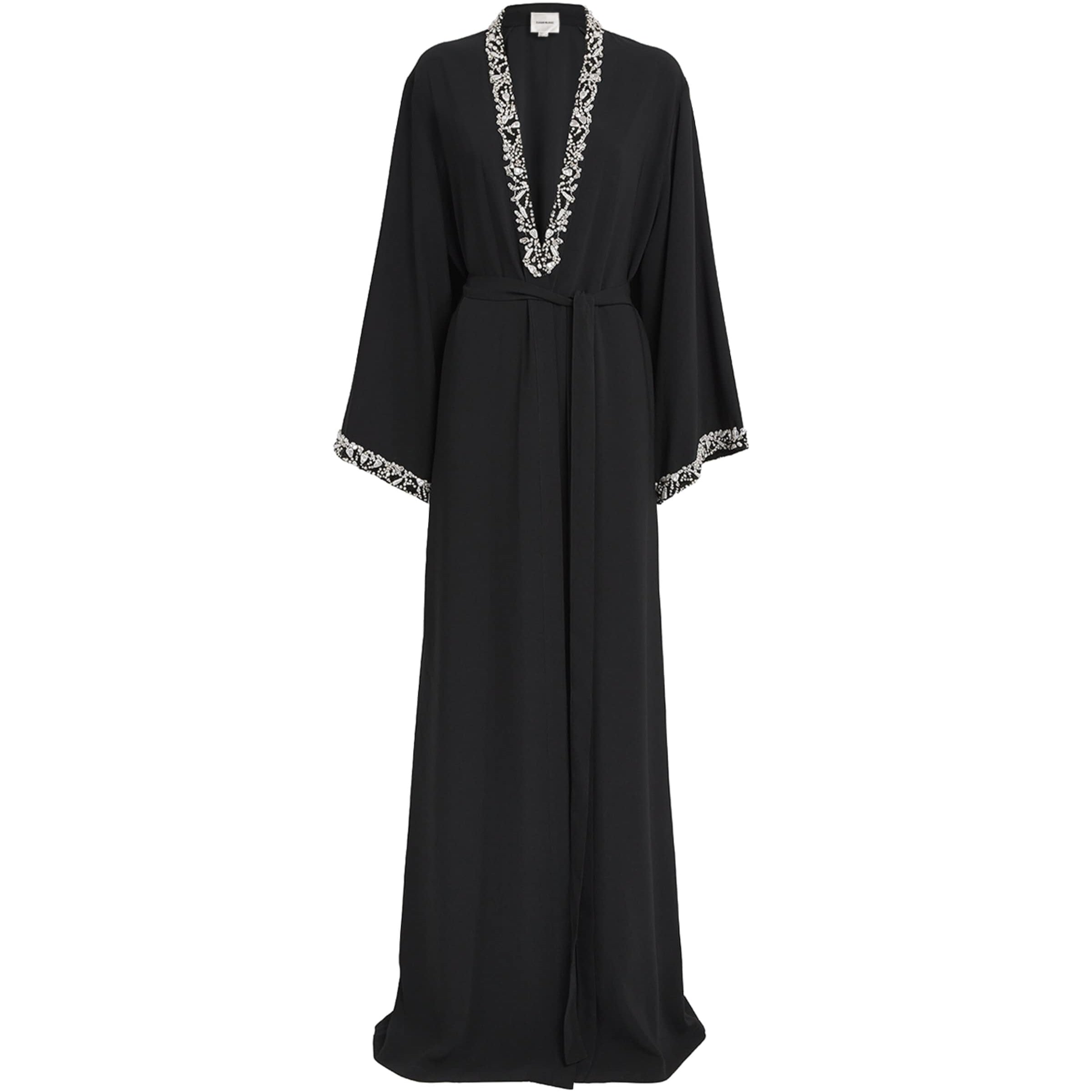 Zuhair Murad Black Pearl-Embellished Robe