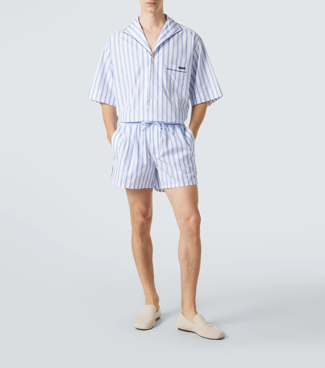 Dolce&Gabbana - Striped cotton and silk poplin shirt