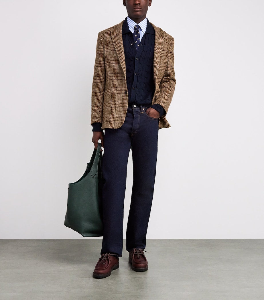 Polo Ralph Lauren Brown Wool Glen Plaid Blazer