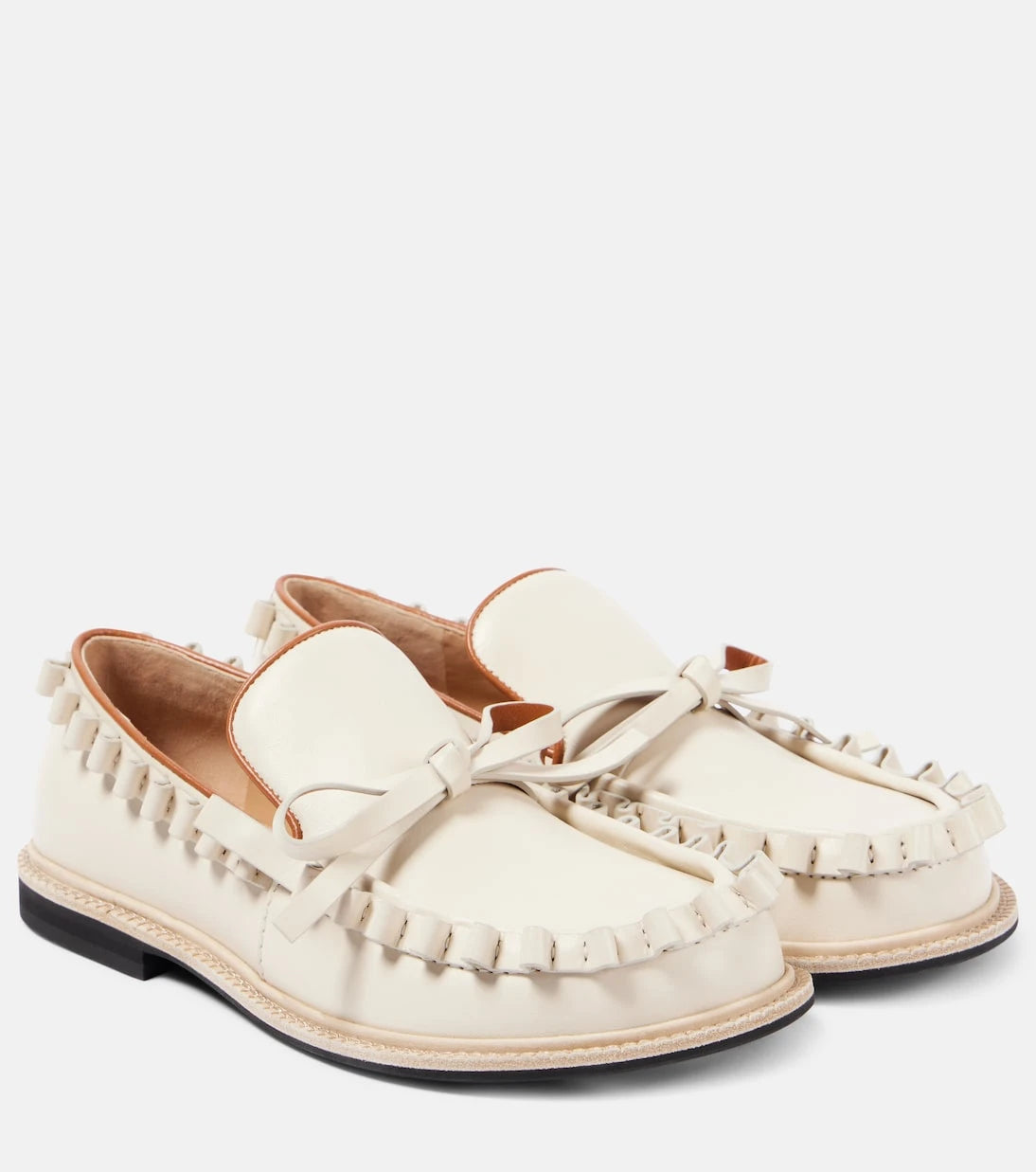 JW Anderson - Ruffled leather moccasins
