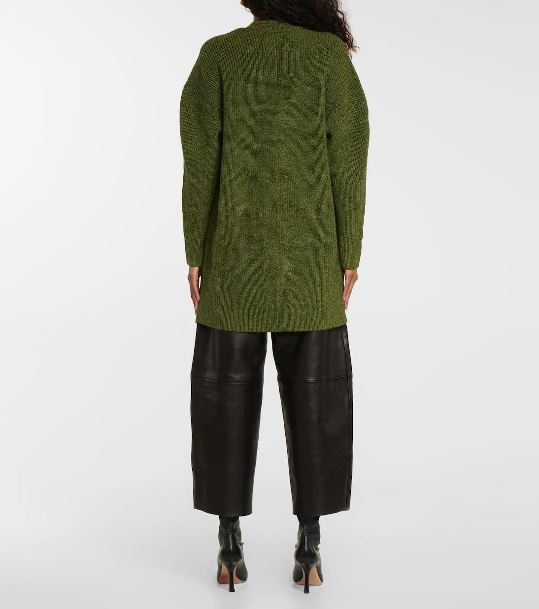 Proenza Schouler - سترة صوفية محبوكة بياقة مضلعة من مجموعة White Label