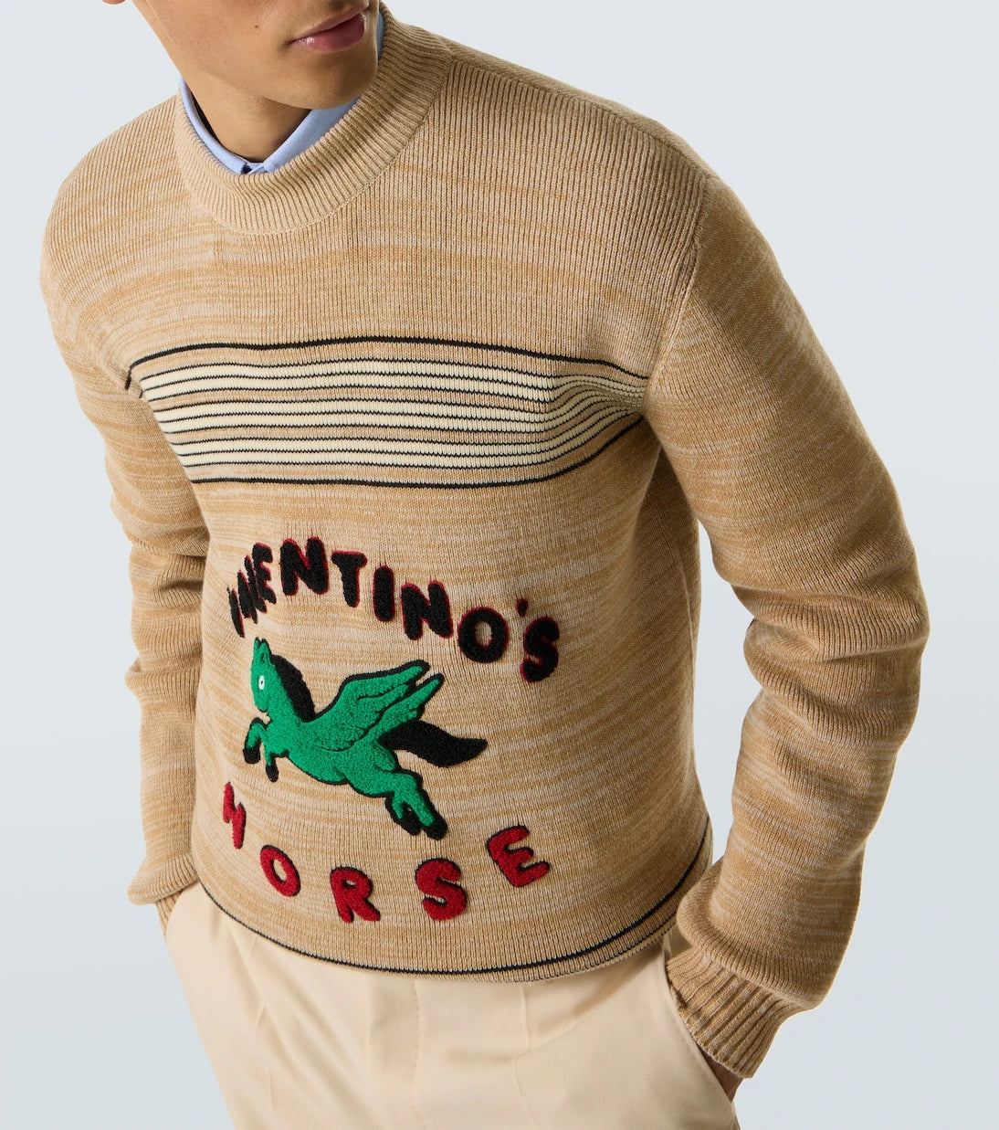 Valentino - Logo wool and cotton sweater