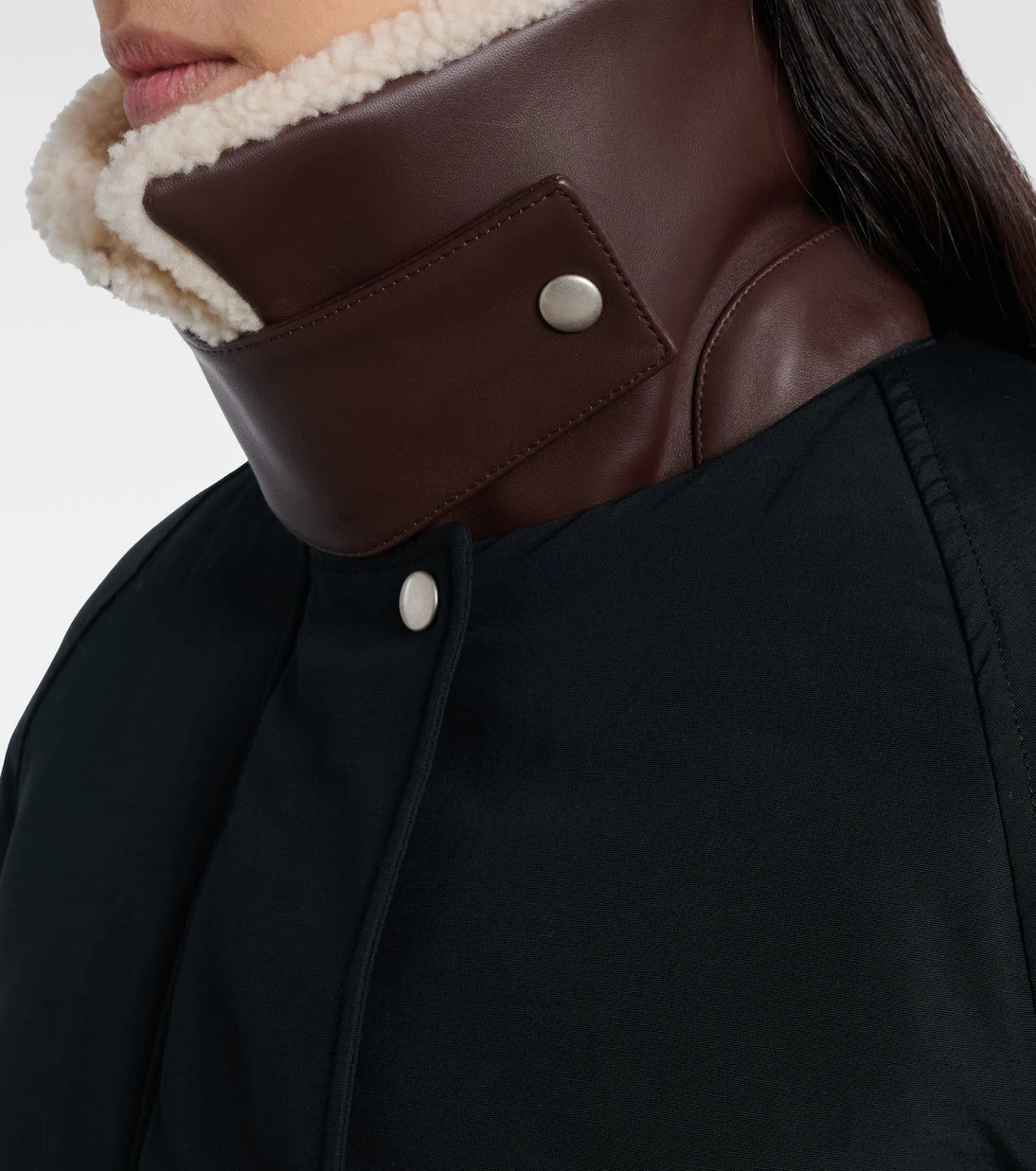 Loewe - Shearling-trimmed cotton-blend jacket