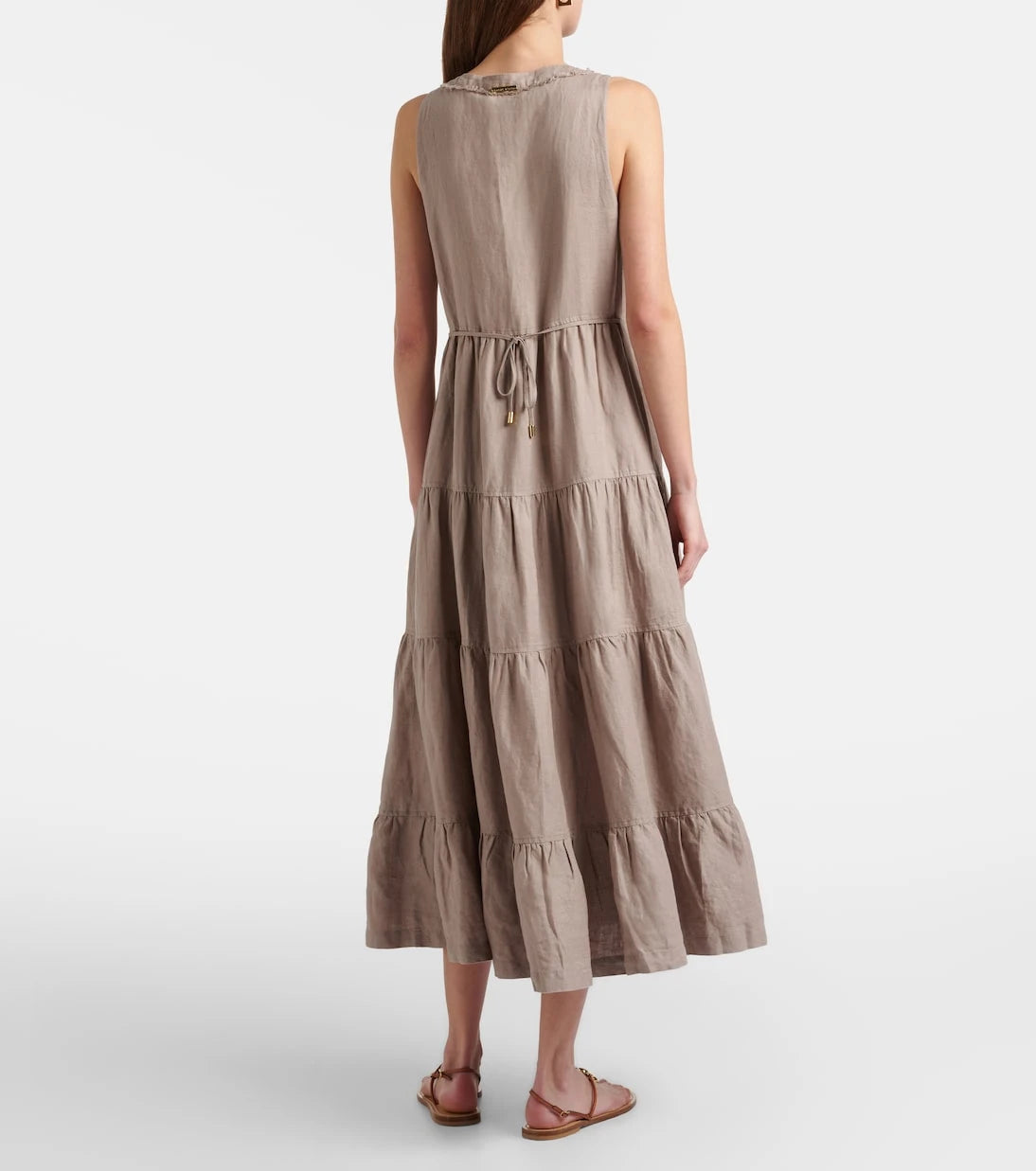 Heidi Klein - Zakynthos tiered linen midi dress