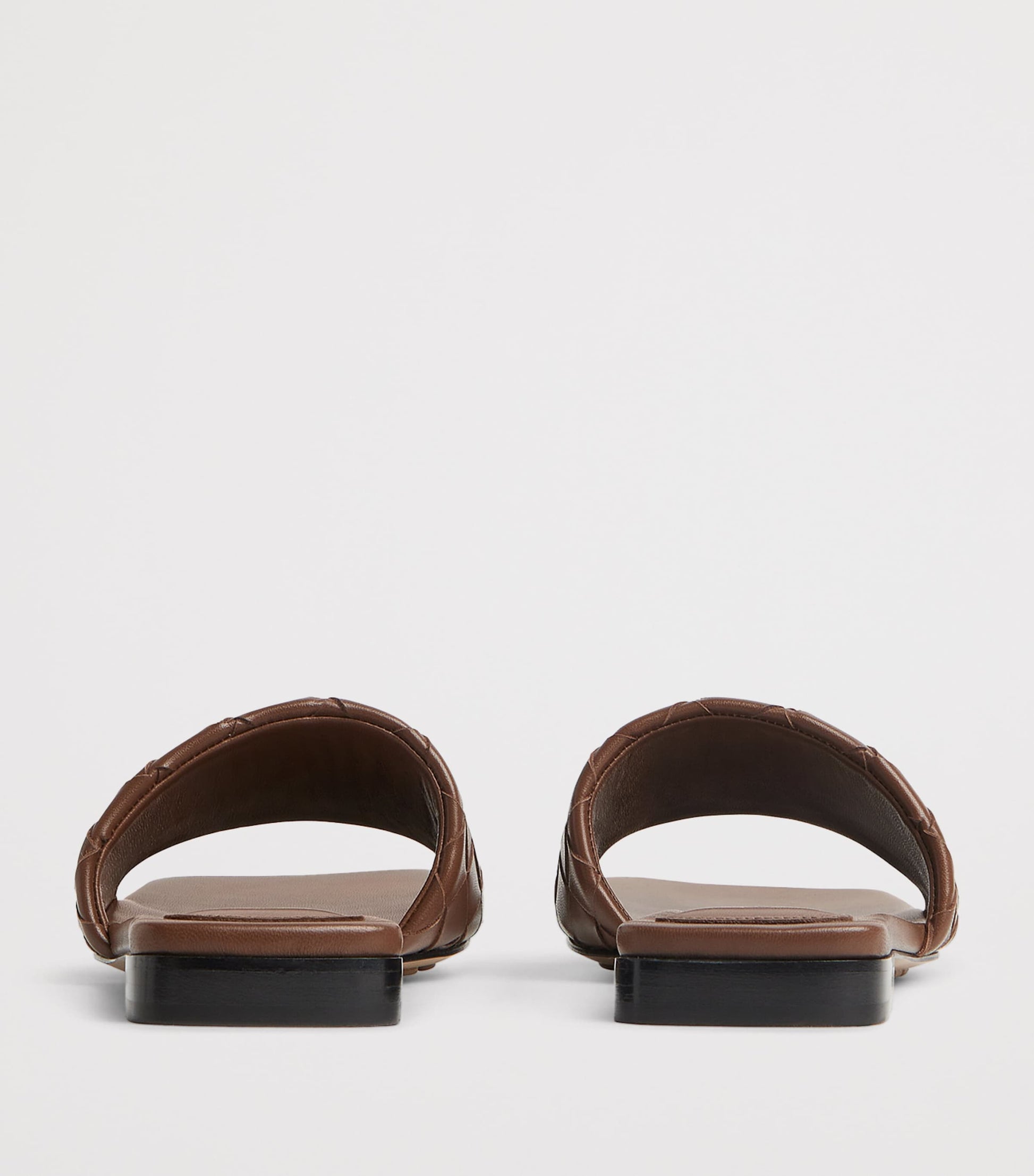 Bottega Veneta Brown Leather Parco Mules