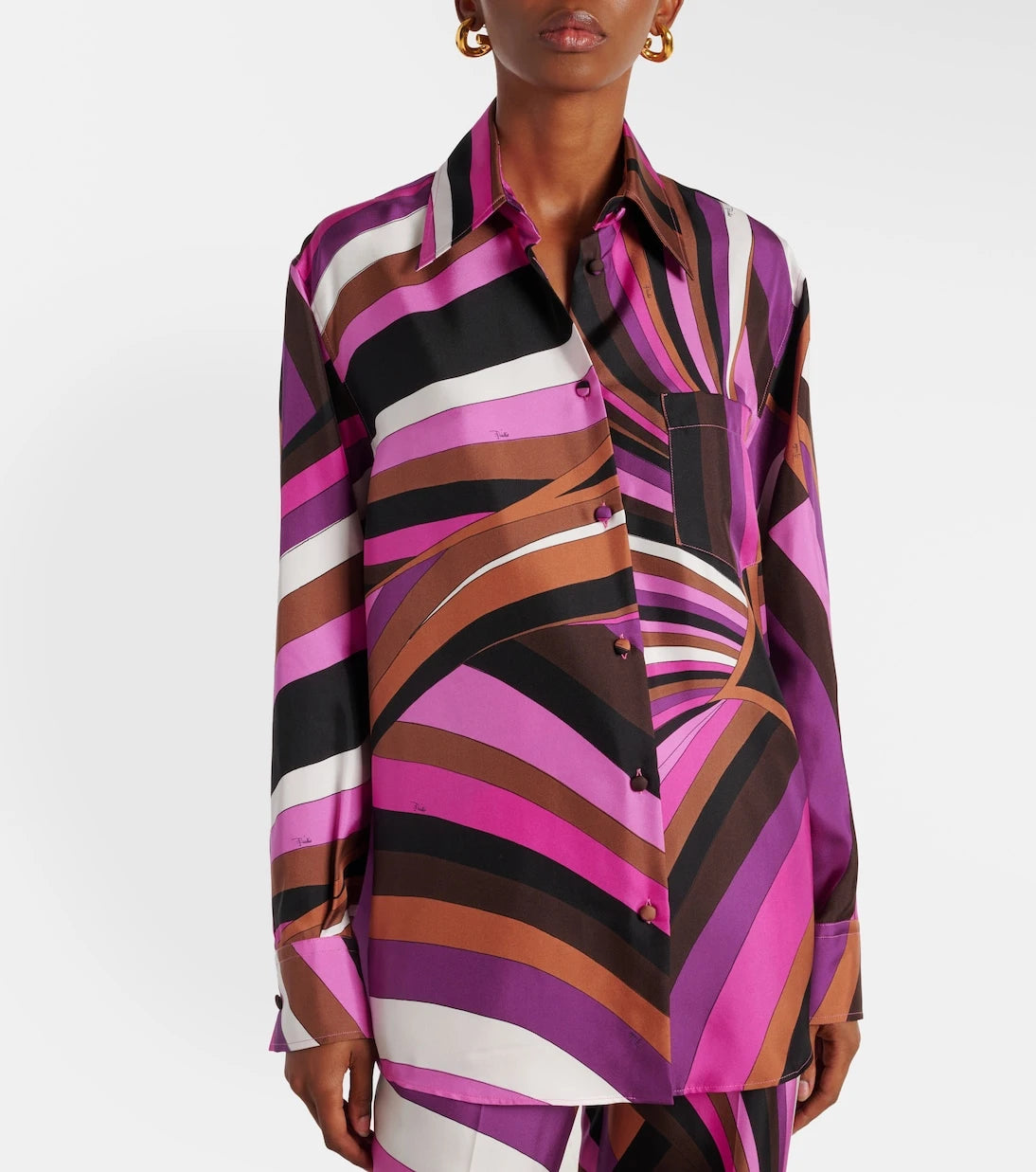 Pucci - Iride silk twill shirt