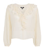 PAIGE White Silk Gemelli Blouse