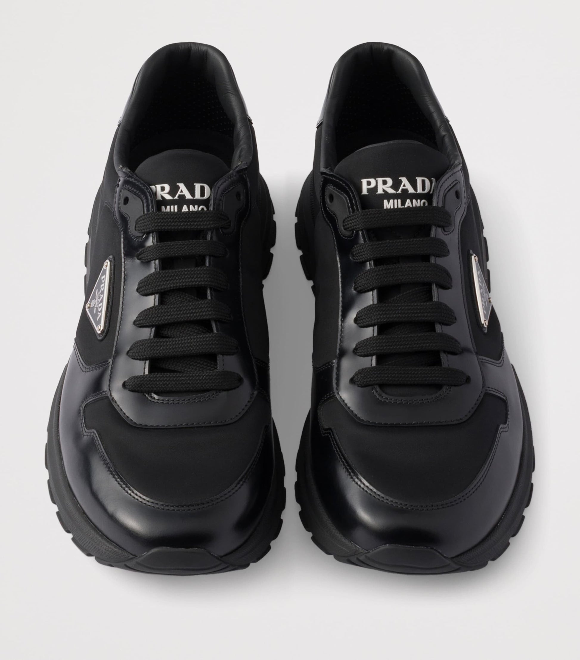 Re-Nylon and Leather Prax 01 Sneakers