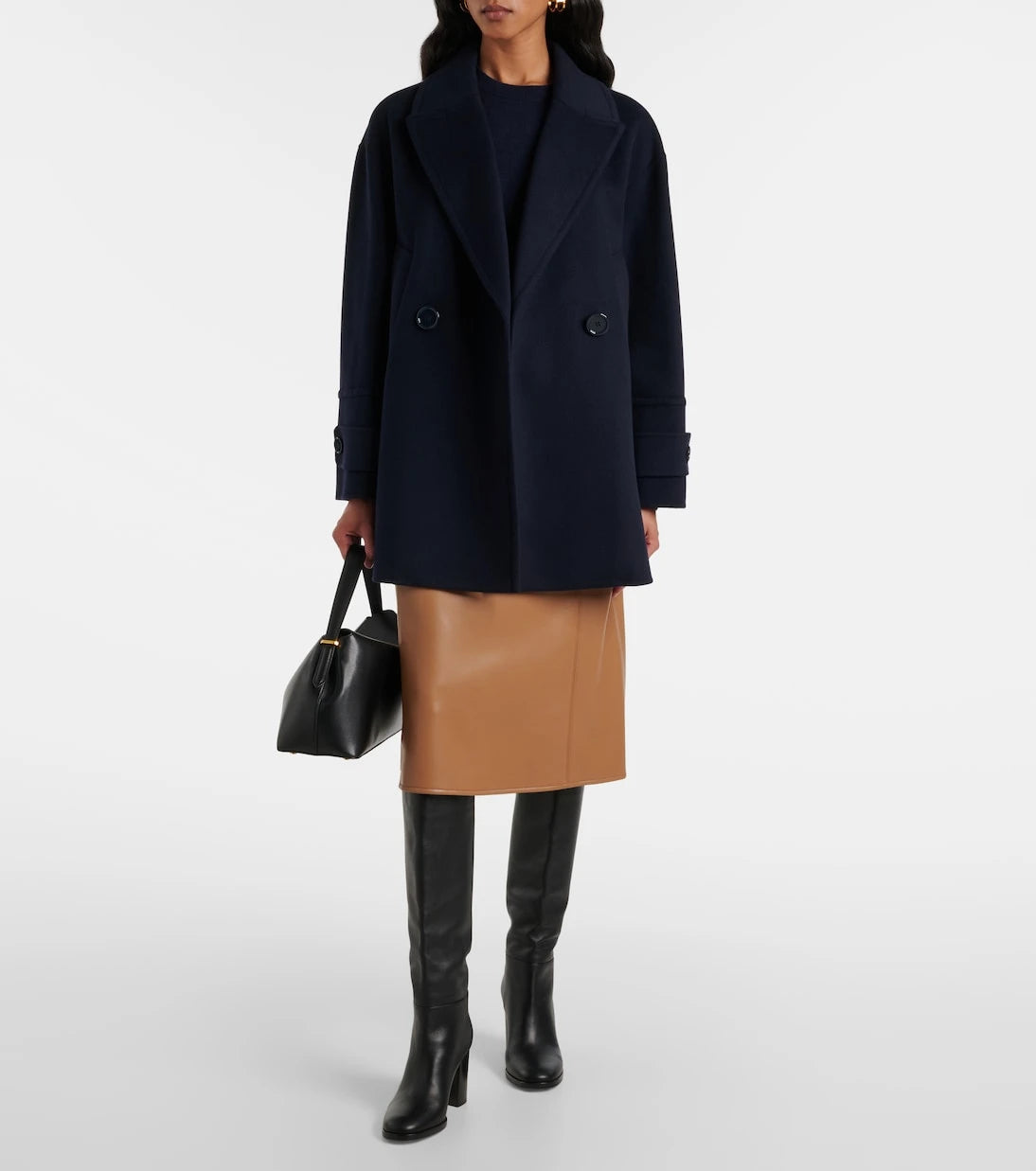 'S Max Mara - جاكيت صوف مزدوج الصدر