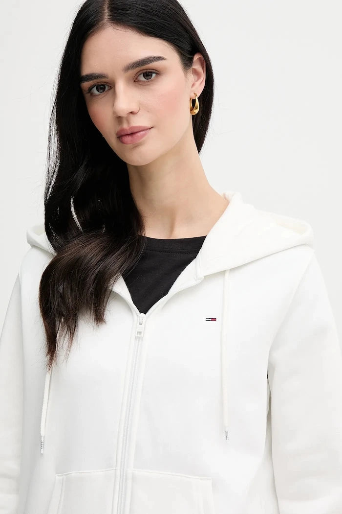 Tommy Jeans kadın fermuarlı pamuklu sweatshirt