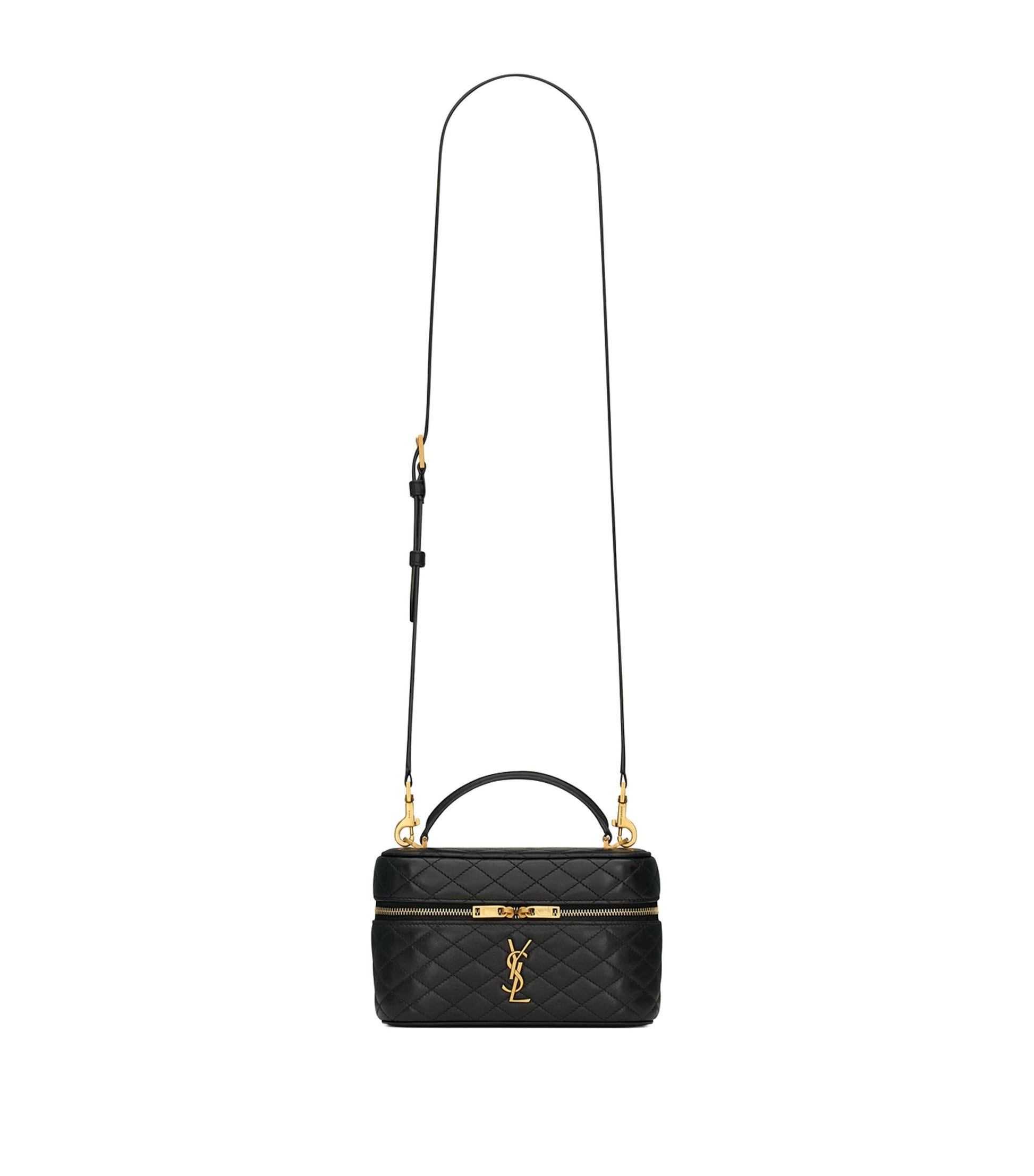 Saint Laurent Black Mini Gaby Top-Handle Bag