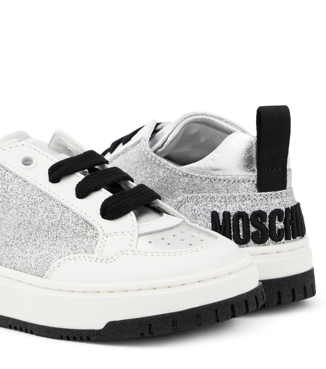 Moschino Kids - Logo glitter sneakers