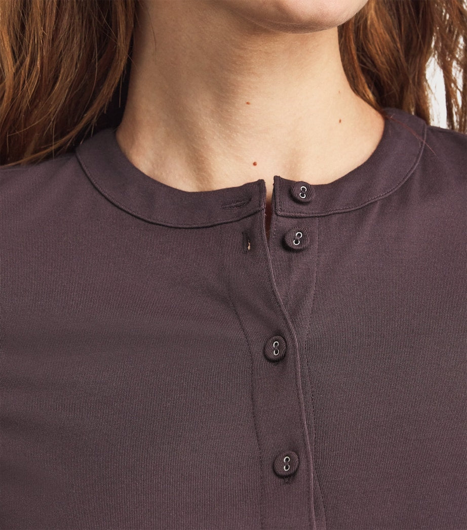 Skims Burgundy Smooth Lounge Cropped Cardigan