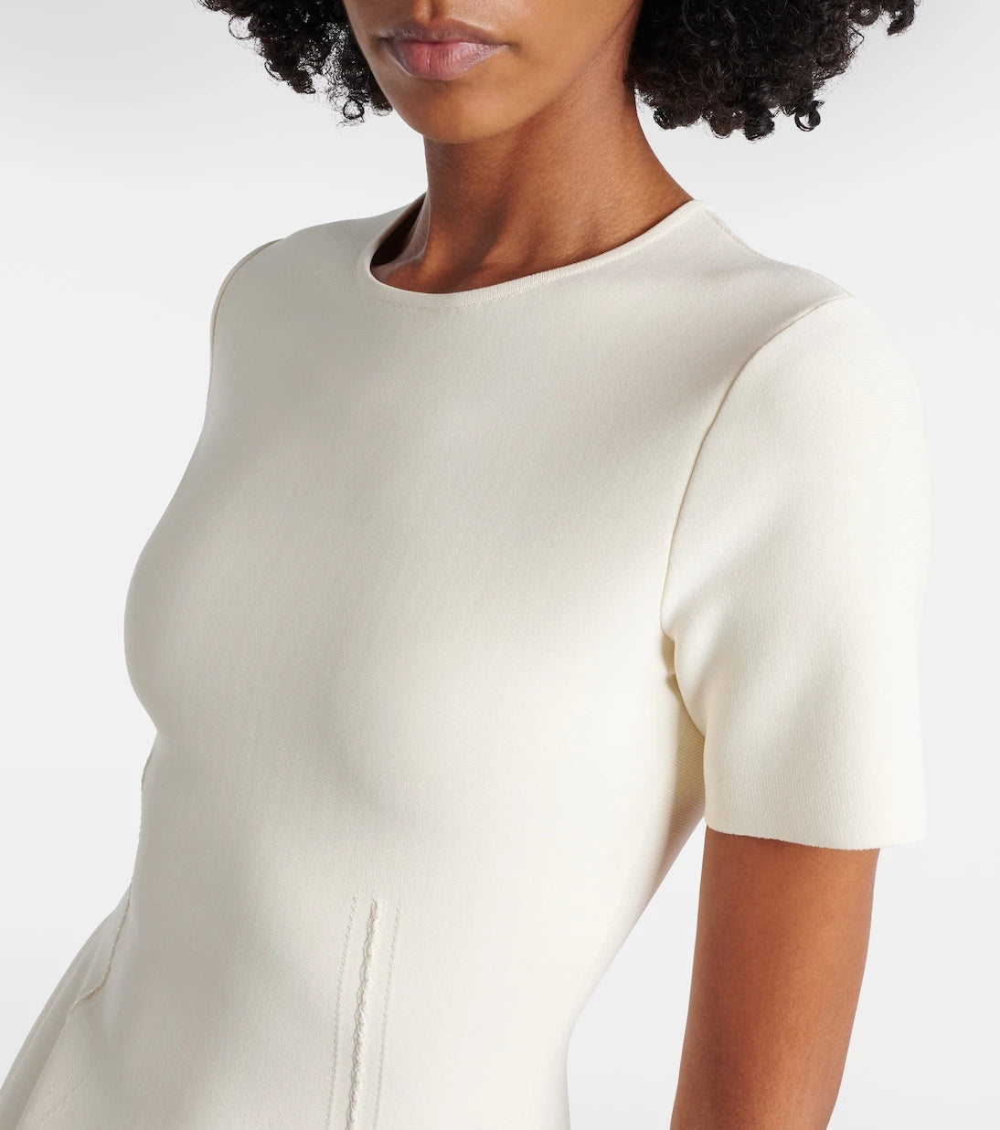 McQueen - Asymmetric knitted minidress