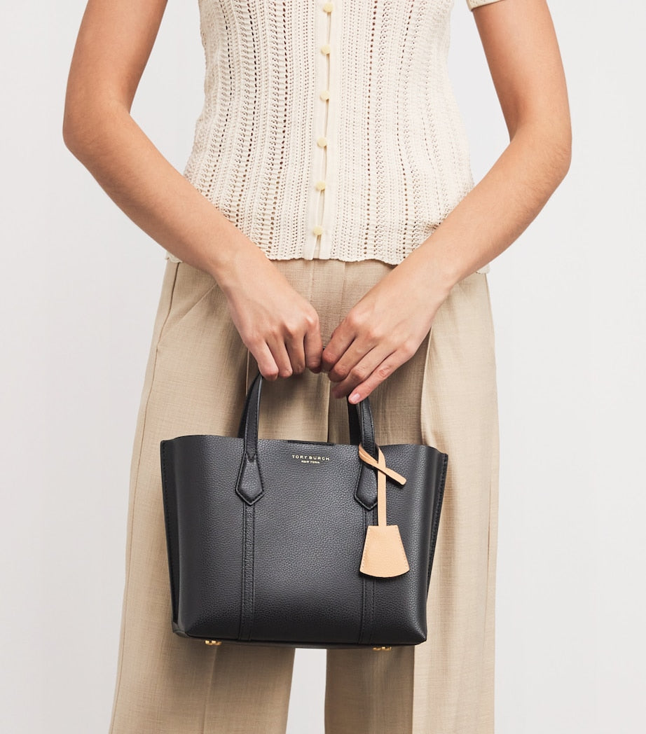 Tory Burch Black Small Leather Perry Cross-Body Bag