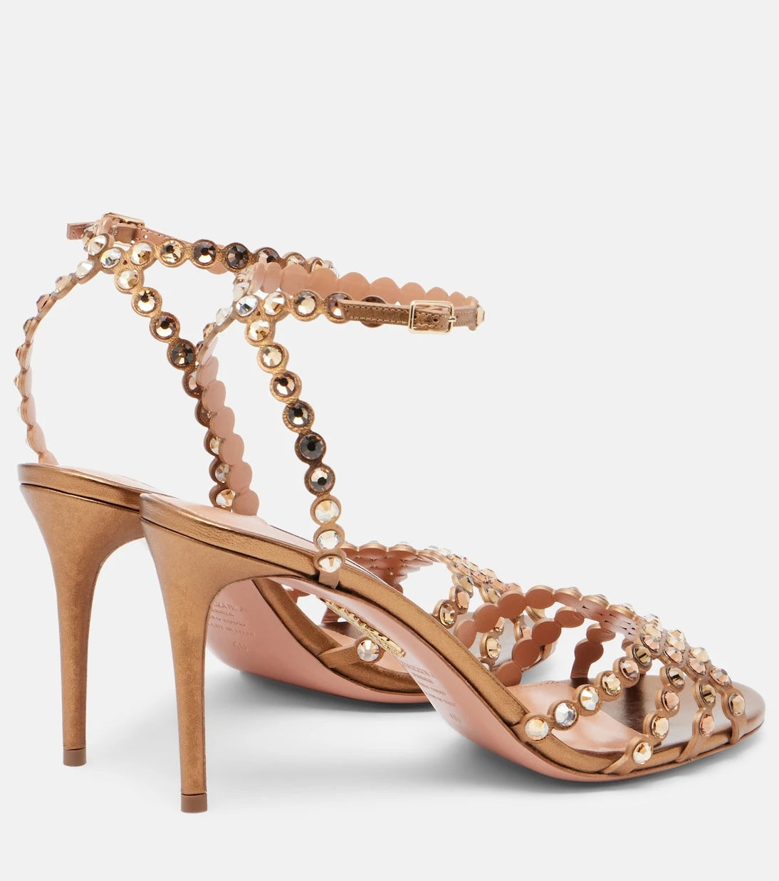 Aquazzura - Tequila 85 embellished leather sandals