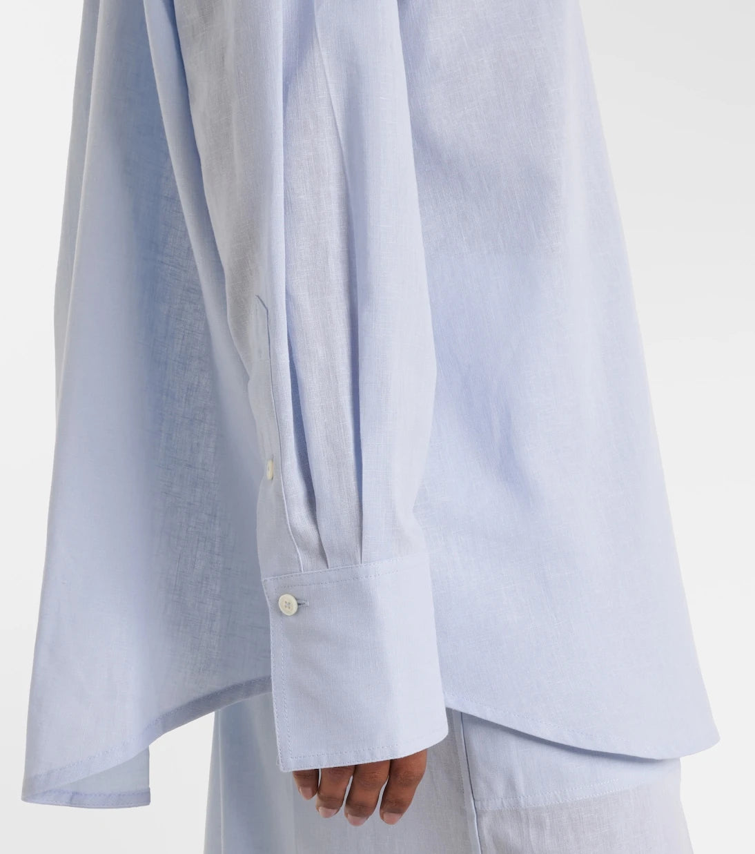 Toteme - Oversized cotton and linen shirt